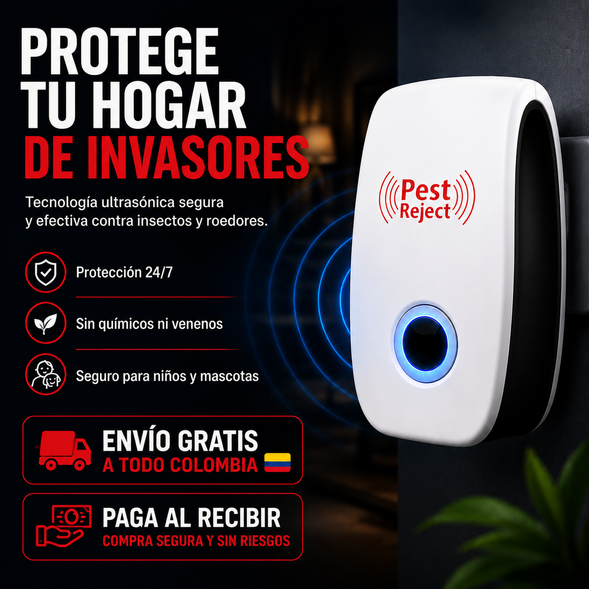 ELIMINA MOSQUITOS, RATONES Y CUCARACHAS SIN QUIMICOS